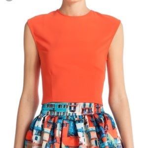 NWT Alice + Olivia orange cropped tank
